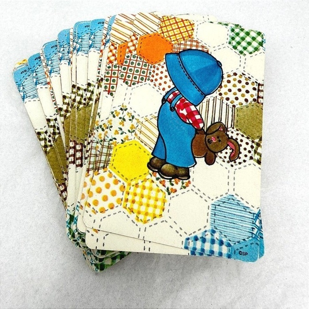 Holly Hobbie Patchwork Boy w/ Bunny Playing Cards Deck Retro Games COMPLETE